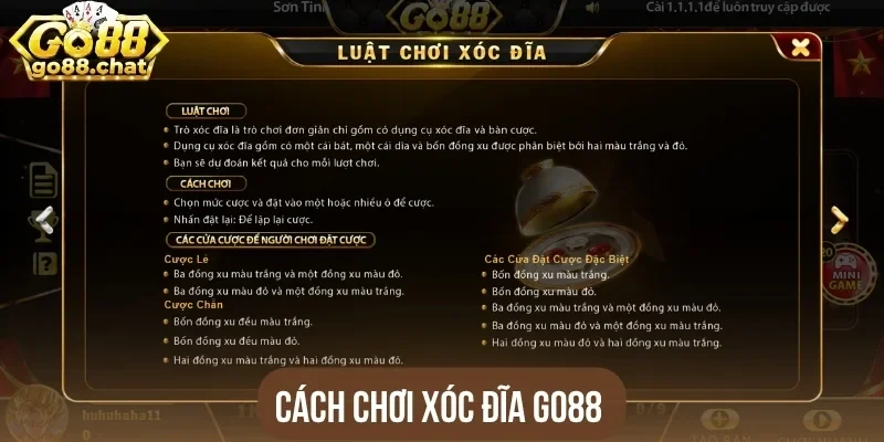 Cách chơi xóc đĩa Go88 