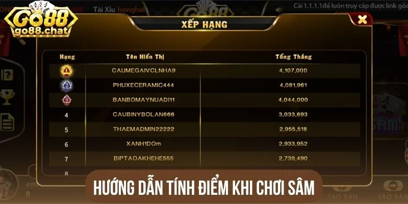 Hướng dẫn tính điểm khi chơi Sâm