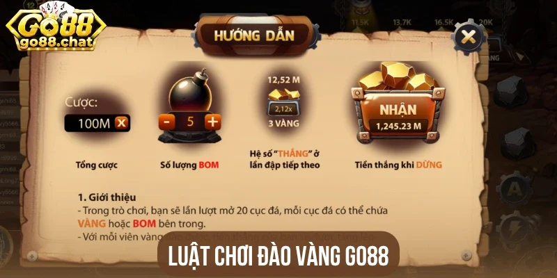 Luật chơi Đào vàng Go88