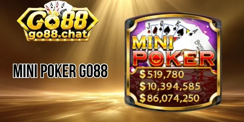 Mini Poker có giao diện rất đơn giản