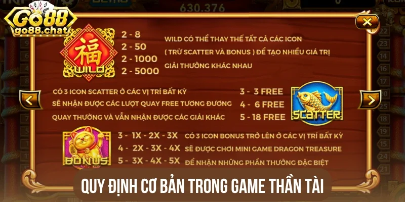 Quy định cơ bản trong Thần Tài