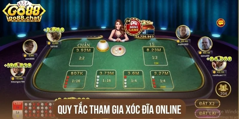 Quy tắc tham gia xóc đĩa online