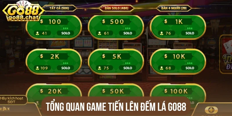 Tổng quan game Tiến lên đếm lá Go88