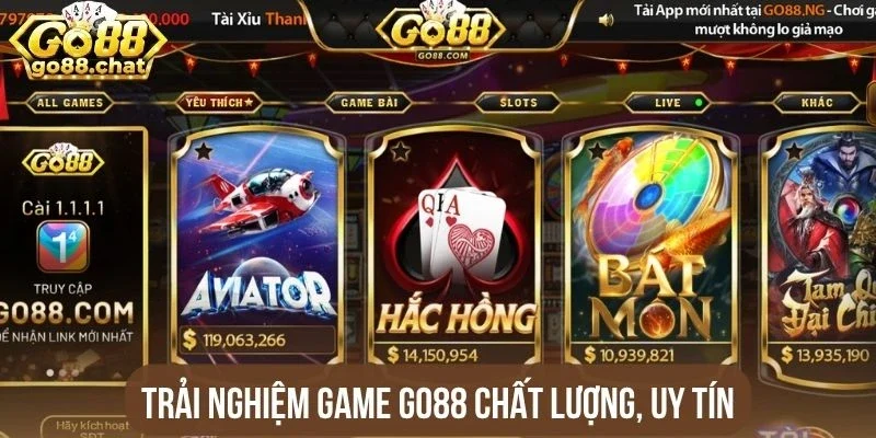Trải nghiệm game Go88 chất lượng, uy tín