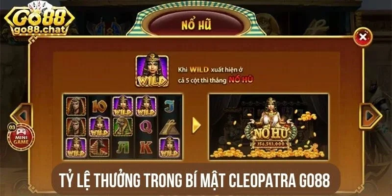 Tỷ lệ thưởng trong Bí mật Cleopatra Go88 