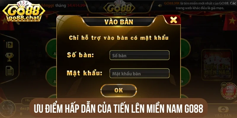 Ưu điểm hấp dẫn của Tiến lên miền Nam Go88